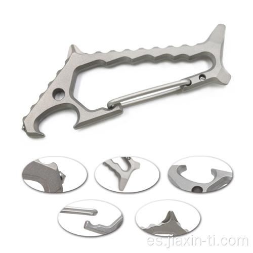 Titanium Shark EDC Tool Carabiner con abridor de botellas